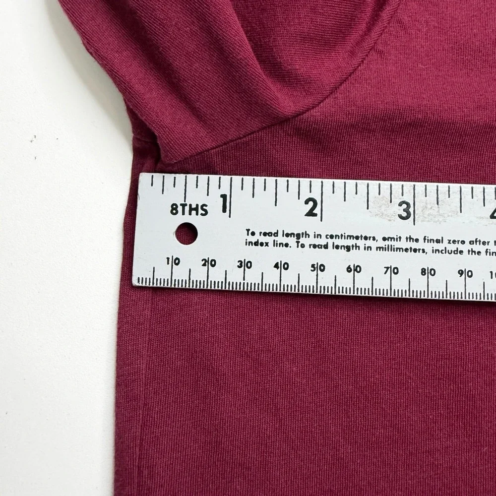 Polo Ralph Lauren T-Shirt Men L Burgundy Long Sleeve Crew Neck Pony Logo Preppy